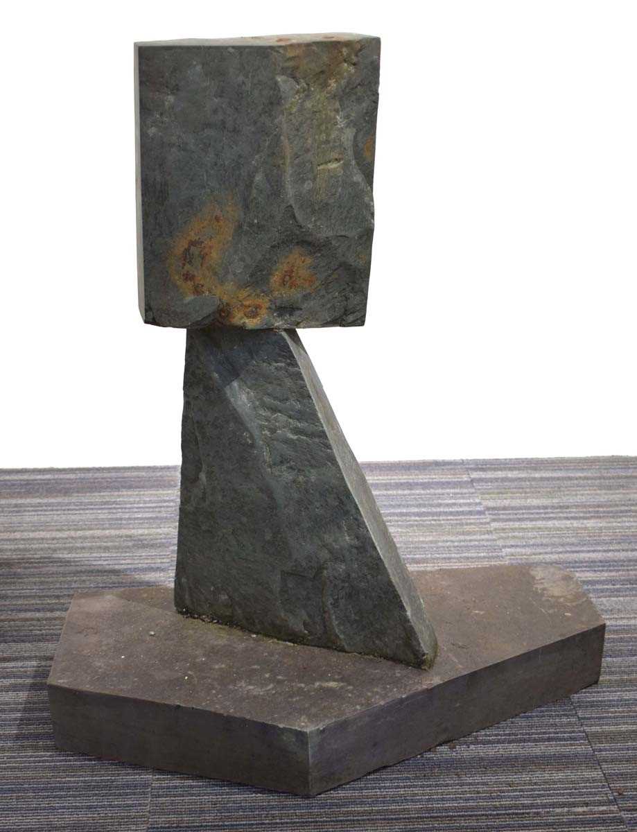 Professor Tim Threlfall (1940-1999), a grey stone sculpture, c. 1969, h. 77 cmCondition report: