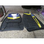 2 Michelin 4 rubber floor mat sets with Michelin window wiper