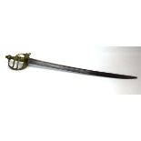 A 1751-Pattern British Infantry sword/hanger, Huntingdon Militia,