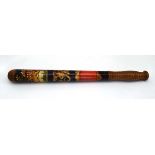 A Victorian polychrome police truncheon, stamped Field Holborn to the end, l.