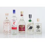 5 various bottles, 1x Purity Gin 34 Organic Craft Nordic Old Tom Gin from Sweden Batch No 001 Bottle