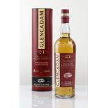 A bottle of Glencadem ''The Exceptional'' 21 year old Highland Single Malt Scotch Whisky with carton