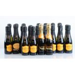 22 small bottles of Prosecco, 12x Costellore Extra Dry DOC 20cl, 7x John Lewis Brut DOC 20cl, 2x