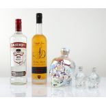 3 bottles & 5 miniatures, 1x Crystal Head Aurora Canadian Vodka 40% 70cl & 5x miniatures Crystal