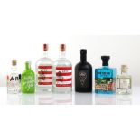 7 various bottles, 2x GWYR Rhamanta London Dry Gin Special Edition for the Craft Gin Club 43%