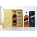 2 bottles of Johnnie Walker, 1x Gold Label Reserve blended Scotch Whisky 200th Anniversary with 2