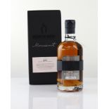 A bottle of Mackmyra Moment EFVA Swedish Single Malt Whisky Warehouse Bodas Mine Nr. 0914/4111