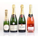 4 various bottles of Champagne, 1x Taitinger Brut Reserve 75cl, 1x Laurent Perrier La Cuvee Brut