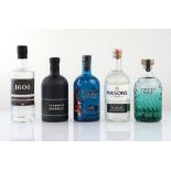 5 bottles of Gin, The King of Soho London Dry Gin 42% 70cl, 1x Mason's of Yorkshire The Original Dry