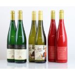 9 bottles, 3x Vicomte Bernard de Romanet Ockenhiemer Schonholle Spatlese Silvaner 2012, 2x Wormser