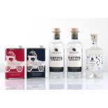 5 various bottles/tins, 1x Inspirited Dry Gin 37.5% 70cl, 2x Beinn an Tuirc Distillers Botanical Gin