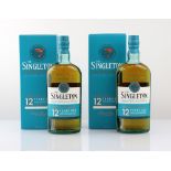 2 bottles of The Singleton Luscious Nectar 12 year old Speyside Single Malt Scotch Whisky with boxes