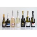 7 various bottles of Prosecco, 1x Casa Bottega Brut DOC 75cl, 1x Le Dolci Colline Brut DOC 75cl,