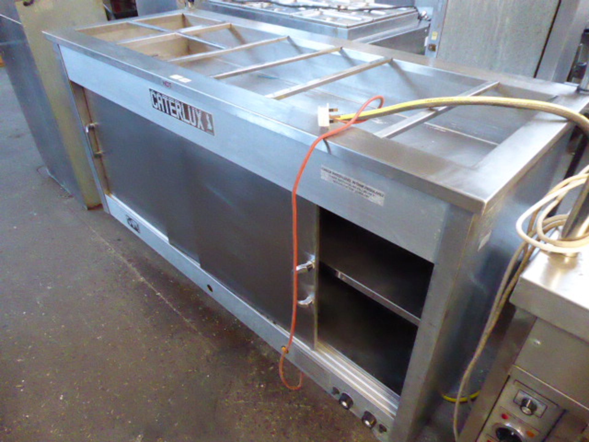 (TN7) 175cm LPG Caterlux mobile hot cupboard with bain marie top - Image 2 of 2