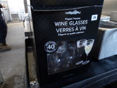 2 Boxes of 40 plastic Argentia Ridge wine glasses