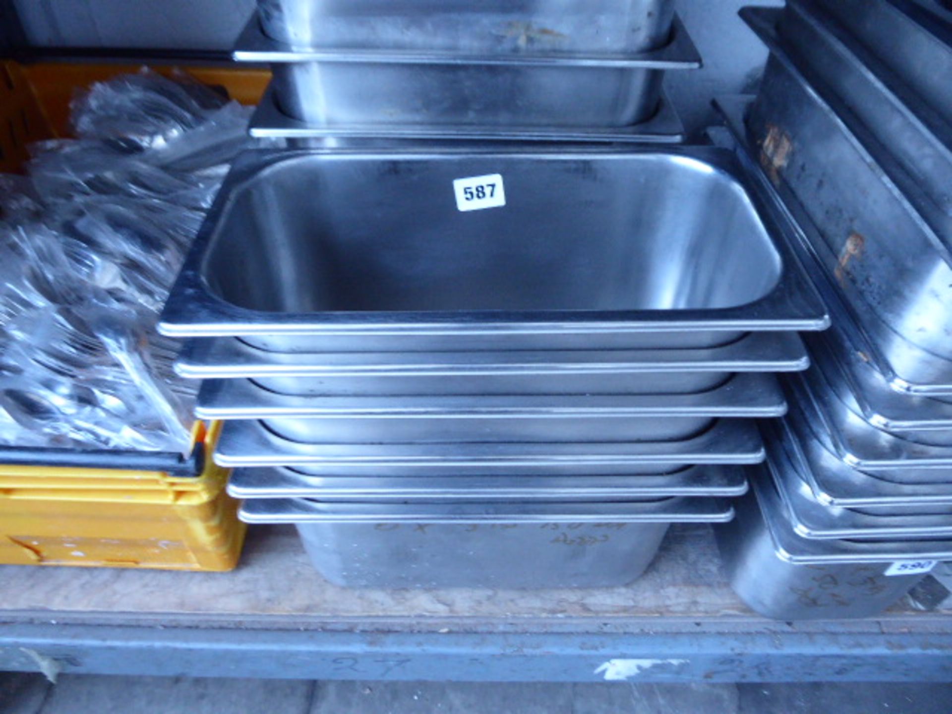 6 stainless steel 1/3 gastronorms 150mm deep