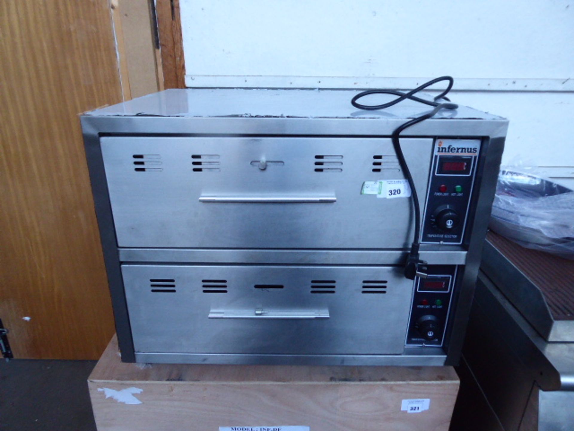 293 - 75cm electric Infernus 2 drawer warm hold cabinet