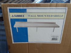 Sunnex 90cm wall mount stainless steel shelf with brackets