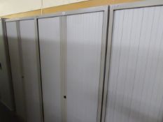 100cm Bisley grey tambour 2 door storage cabinet