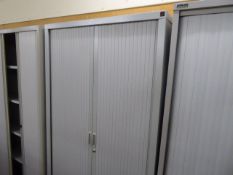 100cm Real Pro grey 2 door tambour storage cabinet