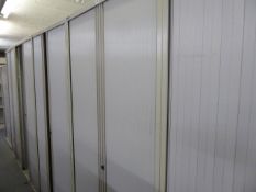 100cm Bisley grey 2 door tambour storage cabinet