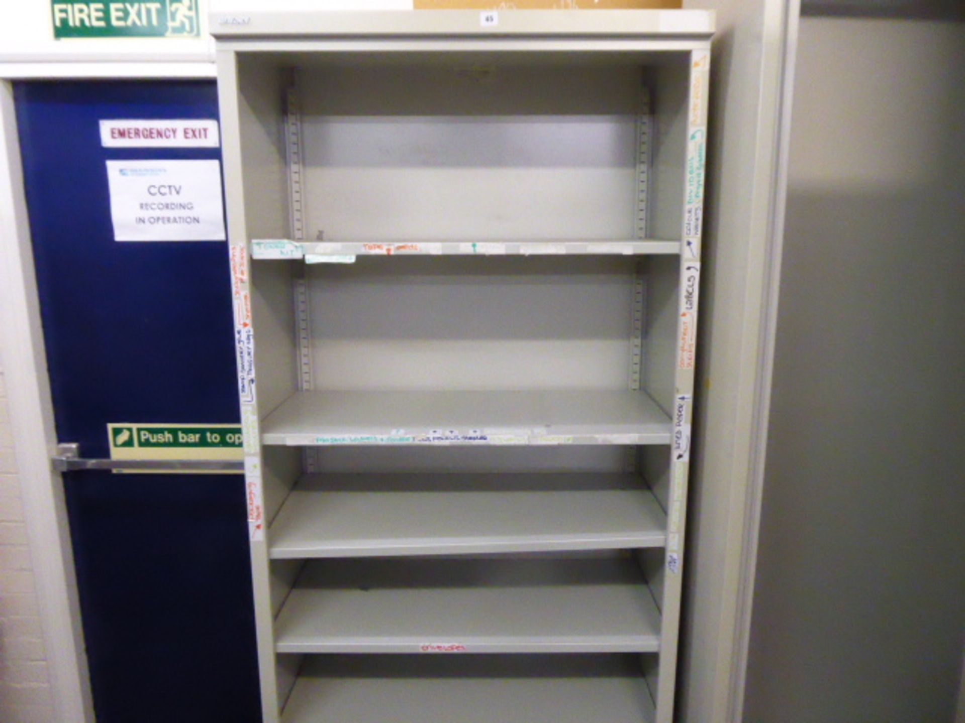 2 90cm Bisley grey open front shelves