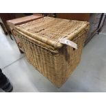 Large wicker laundry basket