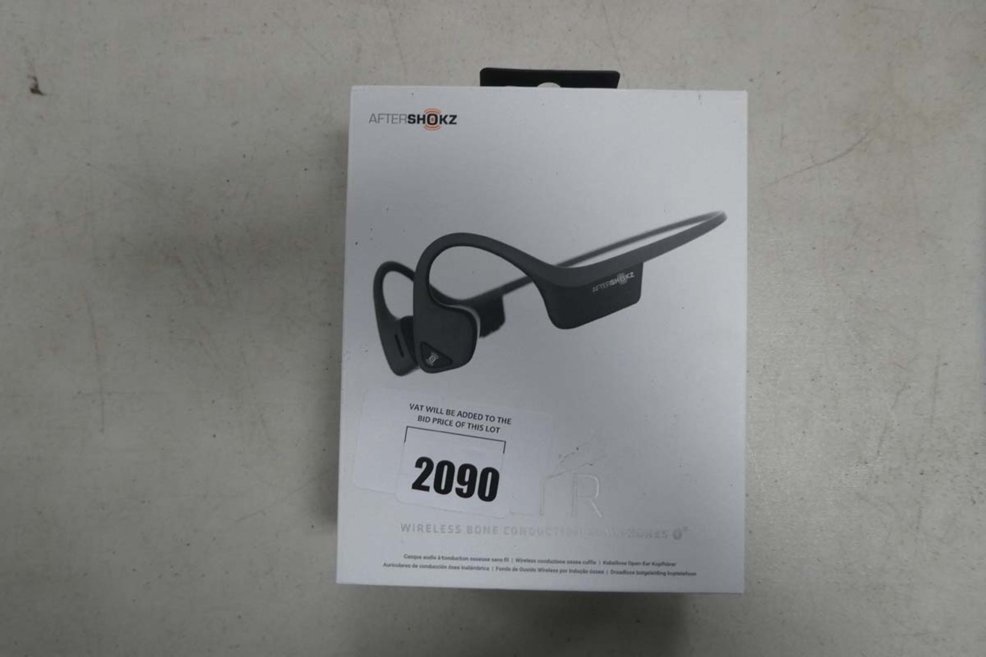 Aftershokz Air wireless bone conduction headset in box