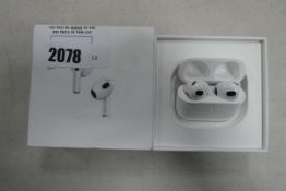 Apple AirPods 3rd gen model MME73ZM/A with charging case and box