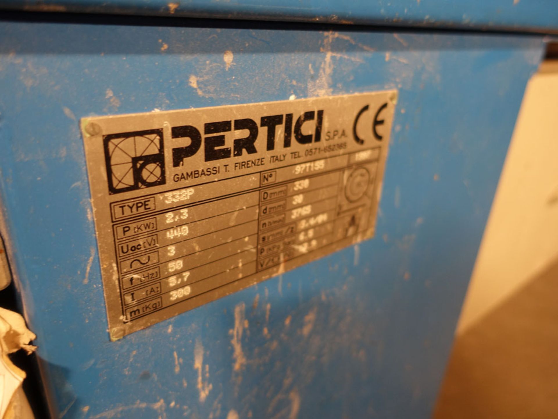 Pertici model 332P twin head circular mitre saw Serial number 97T155 Year 1997 - Image 6 of 7