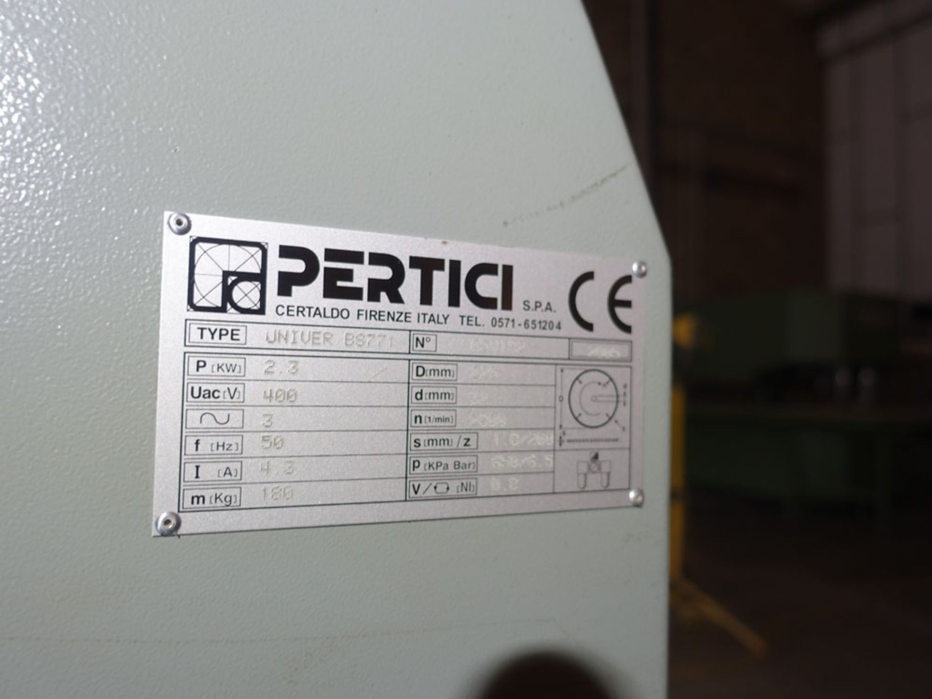 Pertici Univer BS771 bead saw Serial number 05V182 Year 2005 - Image 8 of 9