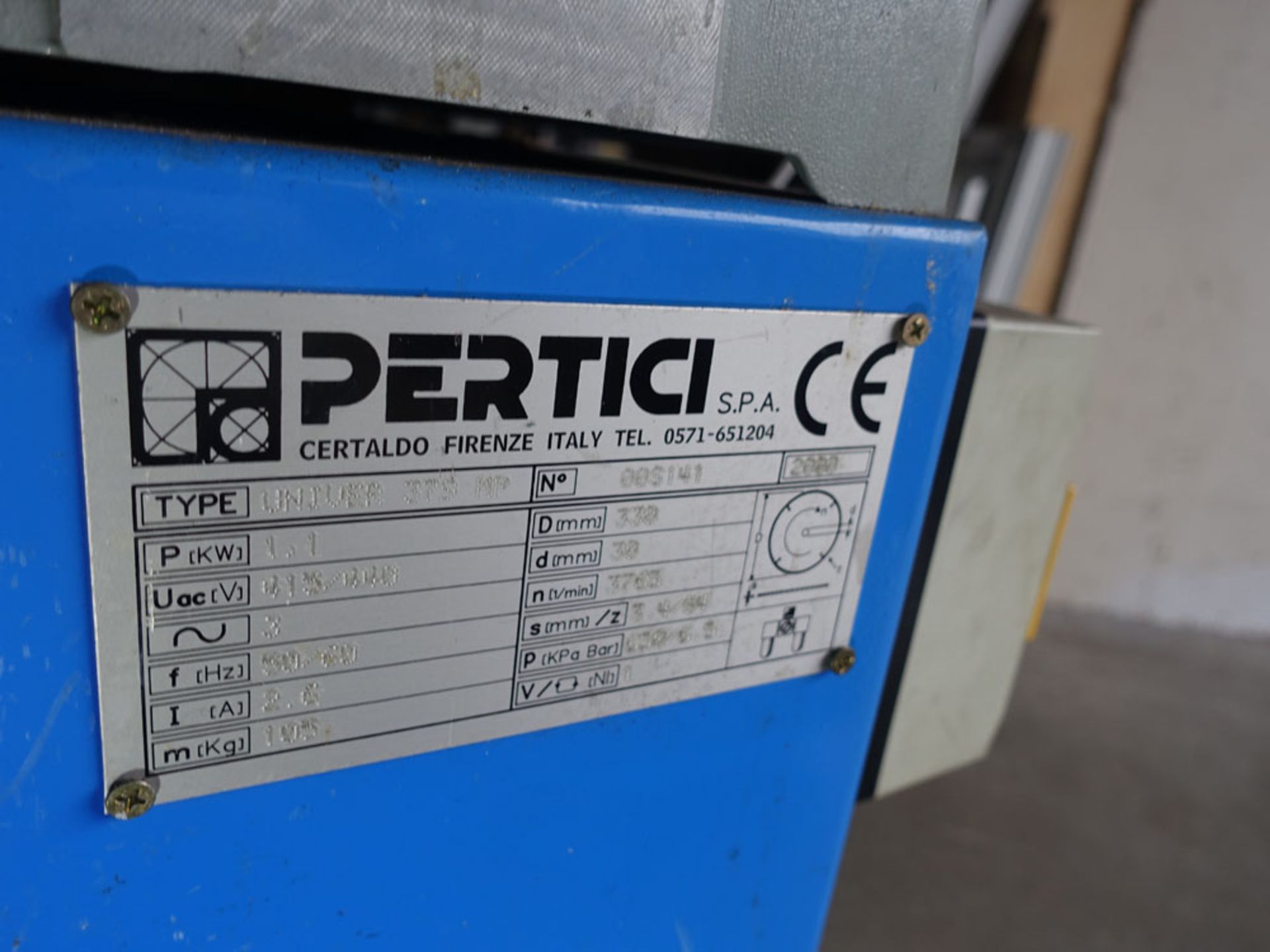 Pertici Univer model 379MP cut off saw Serial number 00S141 Year 2000 - Image 5 of 7