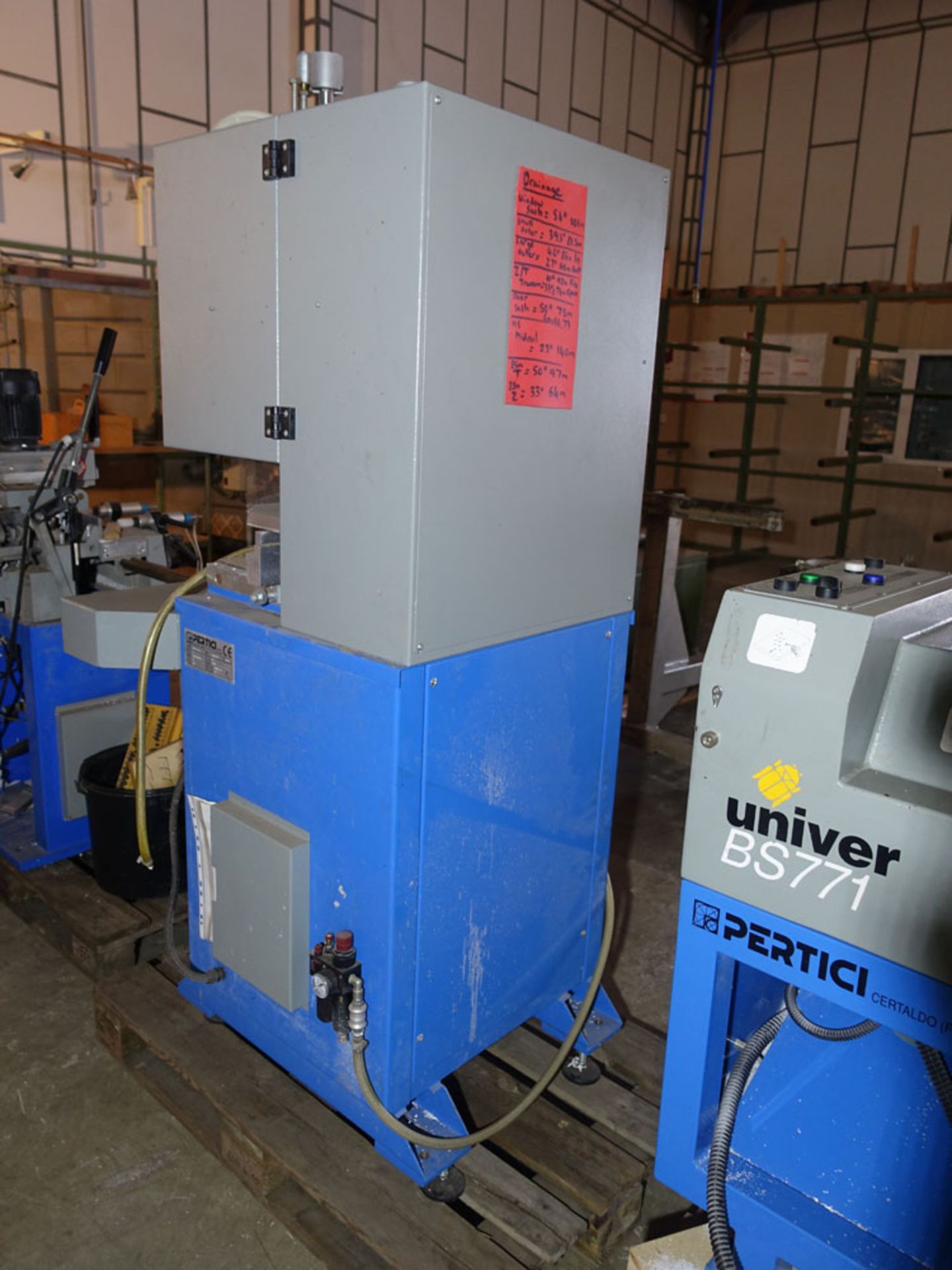 Pertici Univer WM1L/S-M single head welder Serial number 06A134 Year 2006 - Image 7 of 7