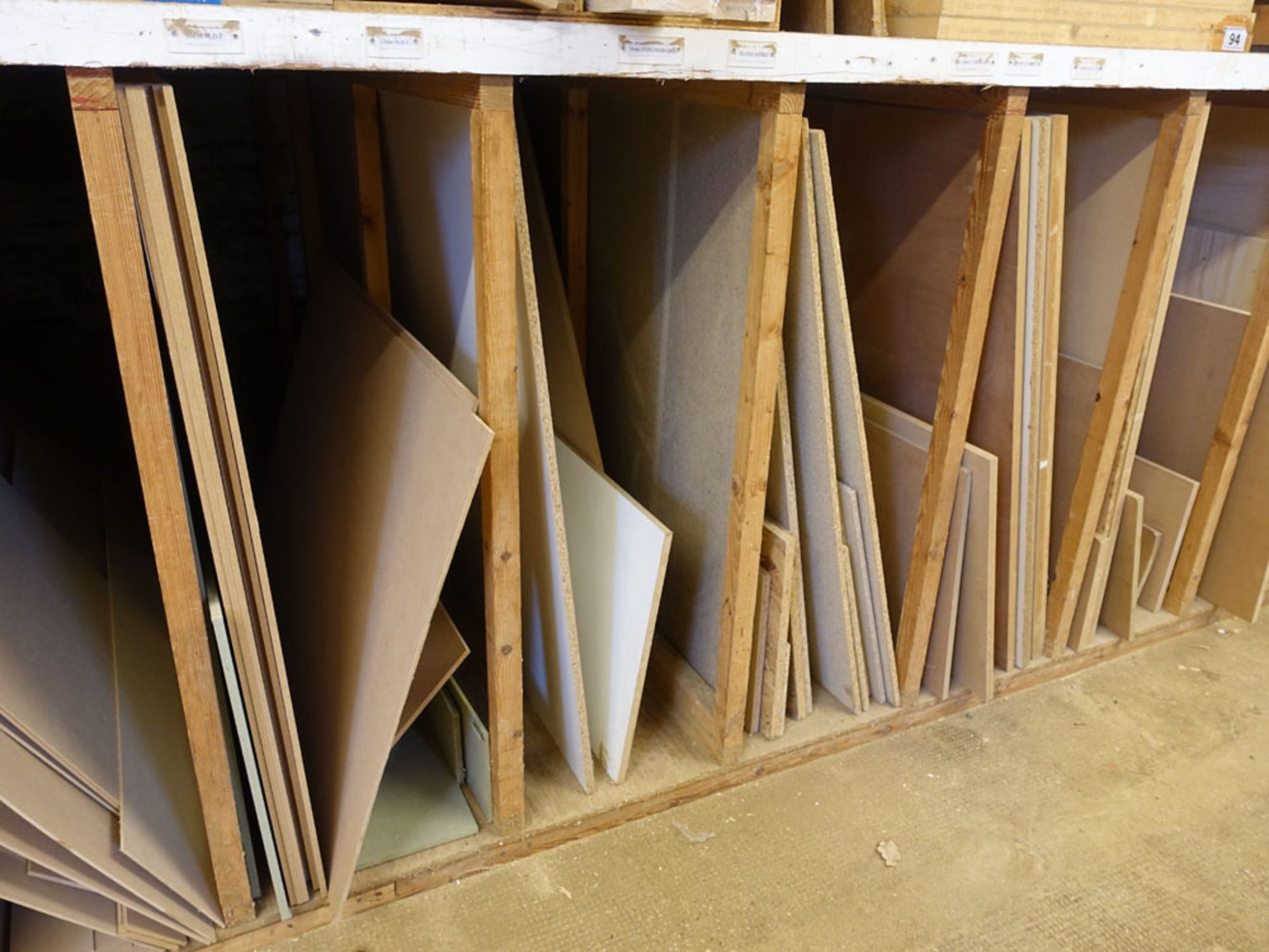 Range of plywood, chipboard, OSB, MDF and other boarding and offcuts (the contents of 14 sections of - Image 2 of 3