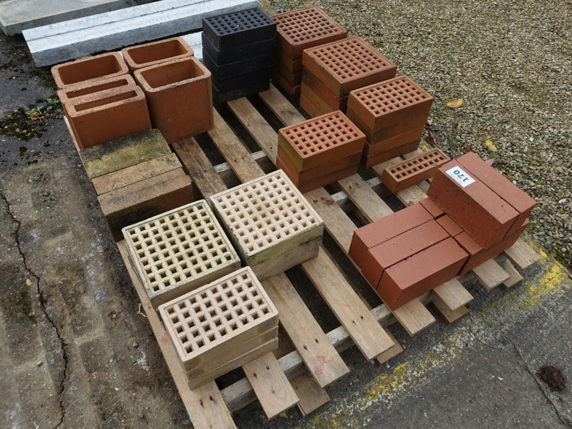 Pallet of air vents and engineering bricks