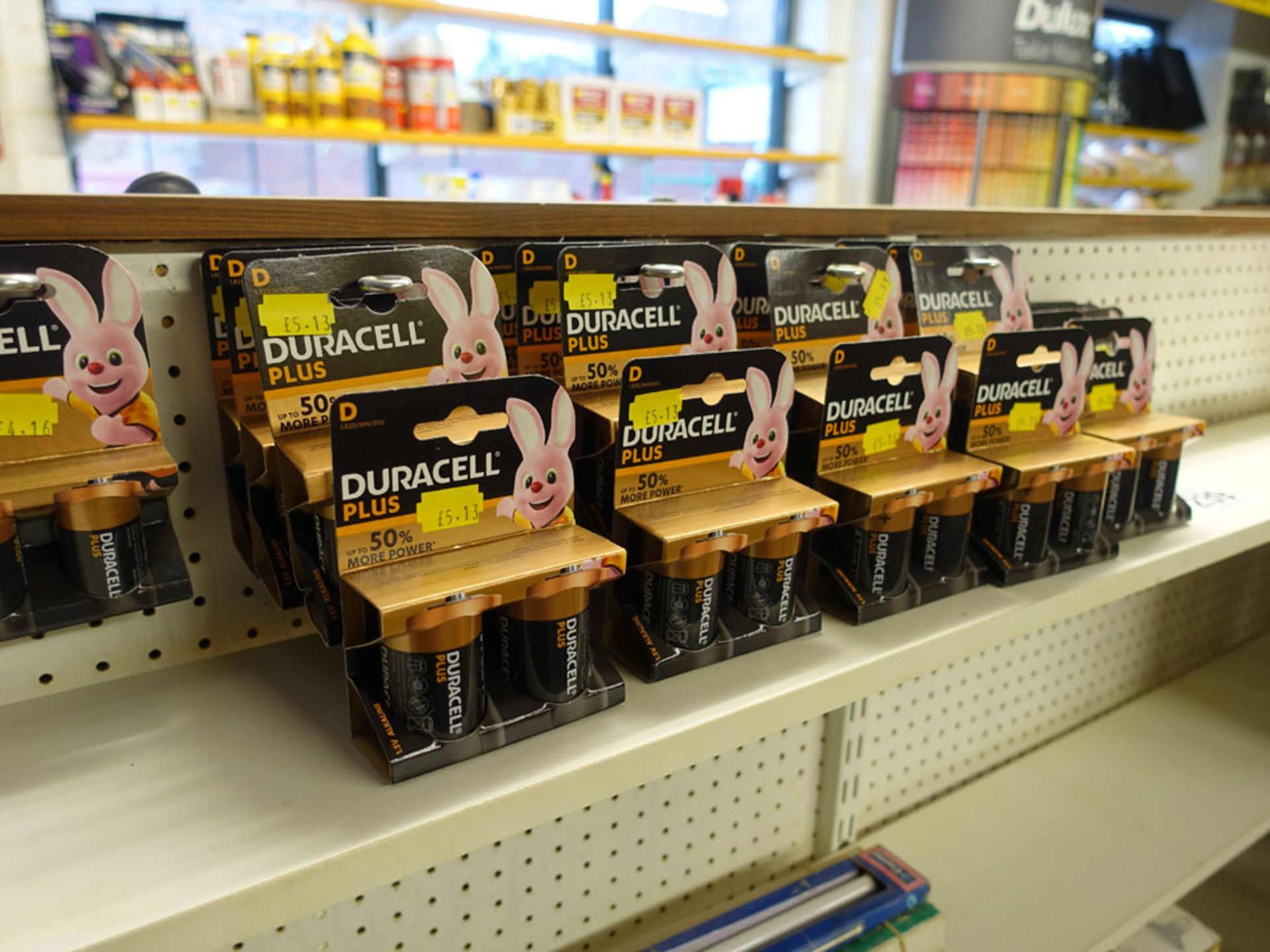 Approximately 25 packs of Duracell batteries