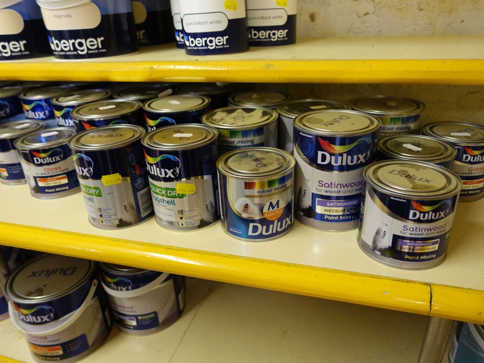 Approximately 35 tins of Dulux, Matt, Soft Sheen, Gloss and other paint bases (for mixing) - Image 2 of 2