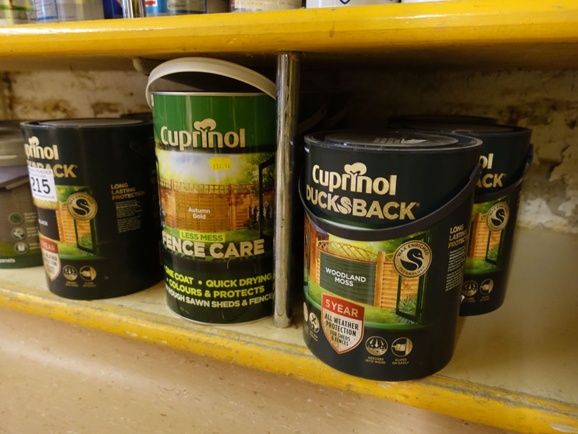 8x 5 litre Cuprinol Ducksback fence paint together with 3x 5 litre shed and fence one coat - Image 2 of 2