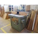 Wadkin Bursgreen spindle molder model BER3, serial no 741122 together with a cabinet containing a
