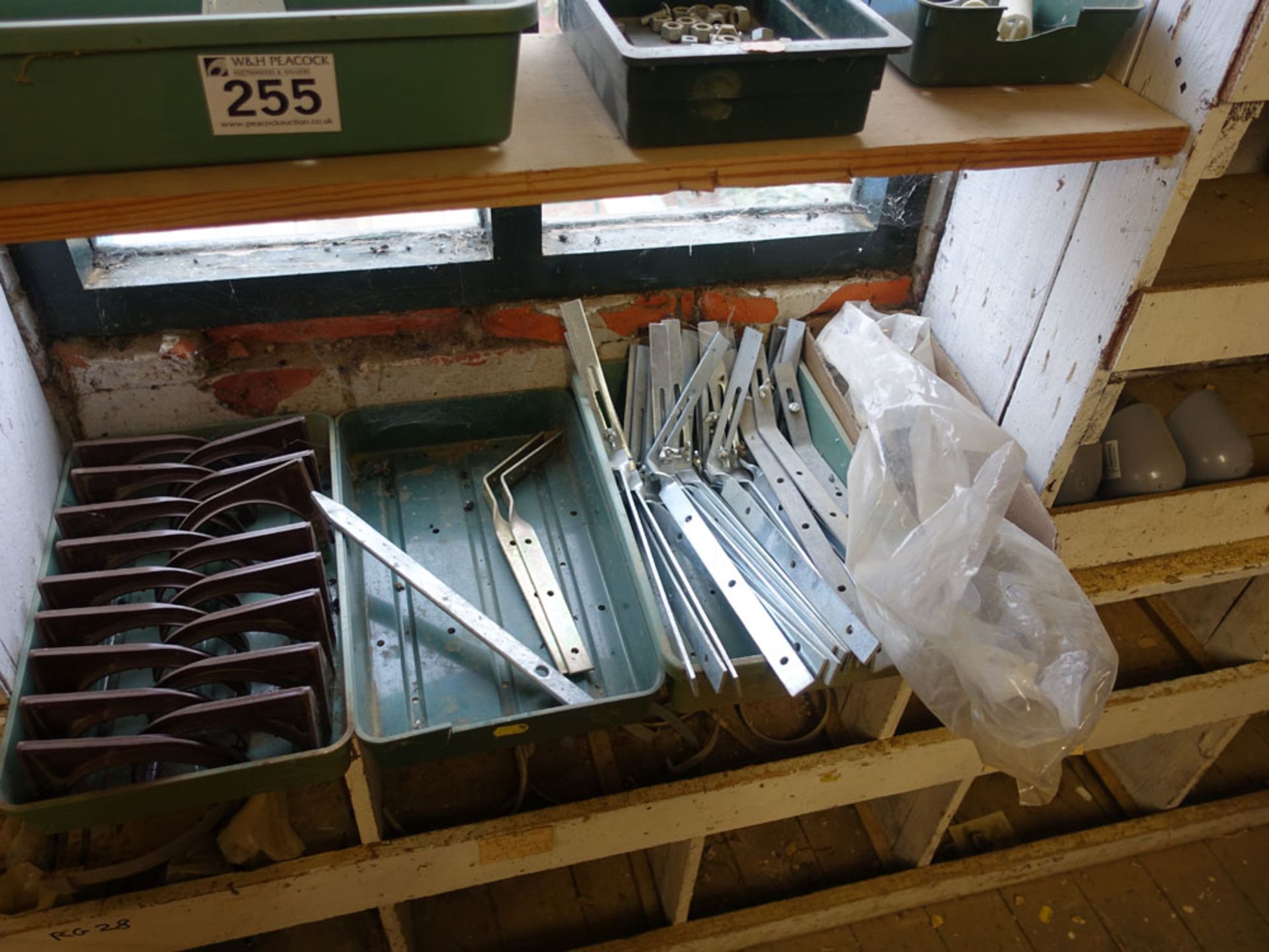 Range of plastic gutter fittings together with galvanized brackets - Image 3 of 4