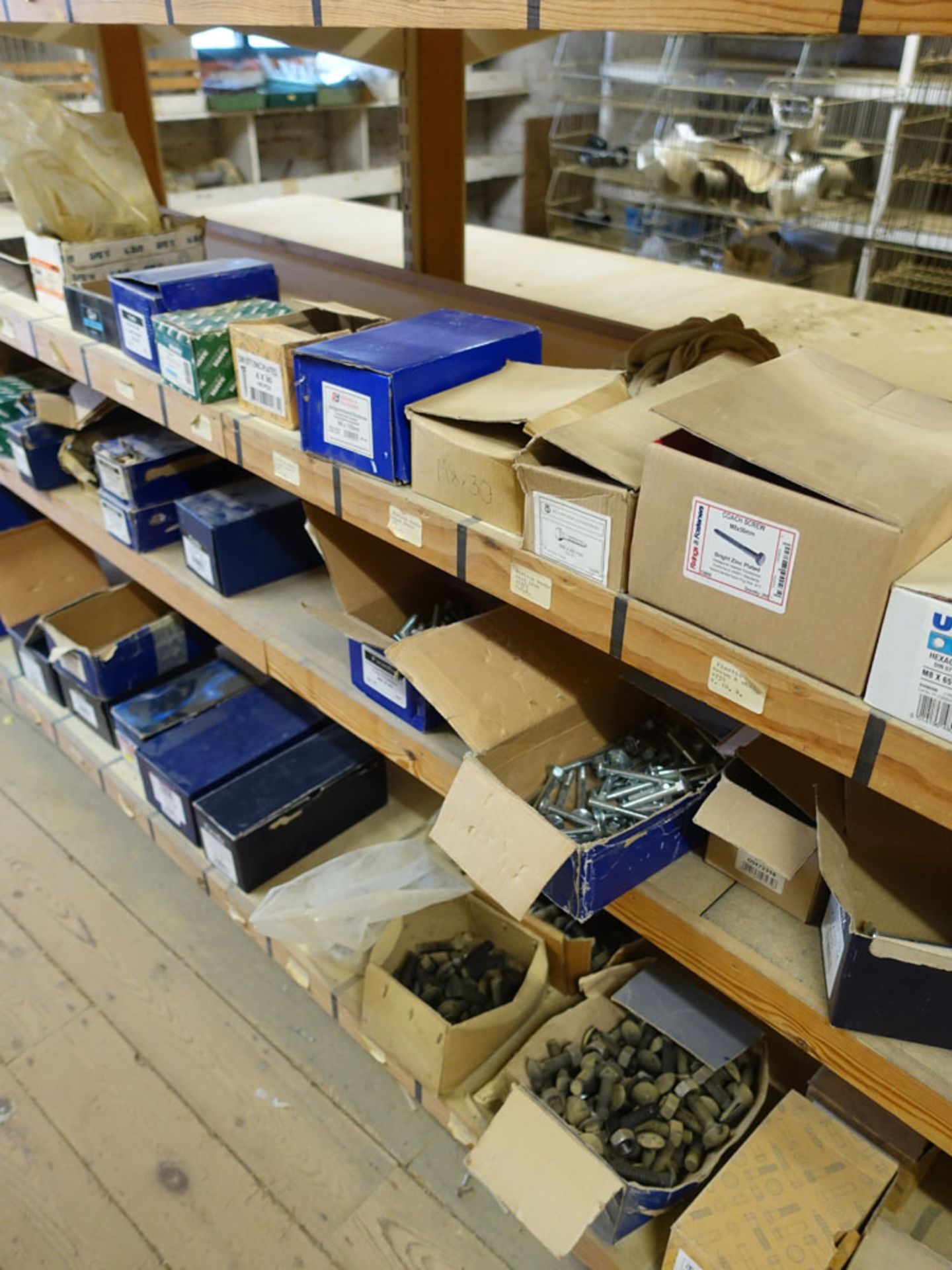 Large quantity of nuts bolts, coach bolts and other fixings (the contents of 6 shelves) - Image 3 of 4