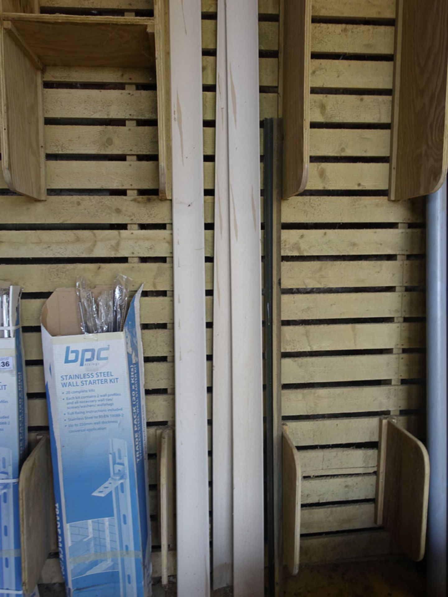 One full and one part pack of PBC stainless steel wall starter kits, various plasterers angle beads, - Image 2 of 4