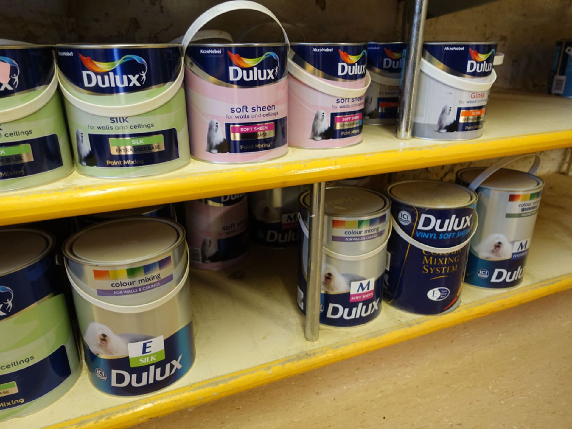 36x 2.5 litre and 27x 5 litre cans of Dulux base paint (for mixing) - Image 2 of 2