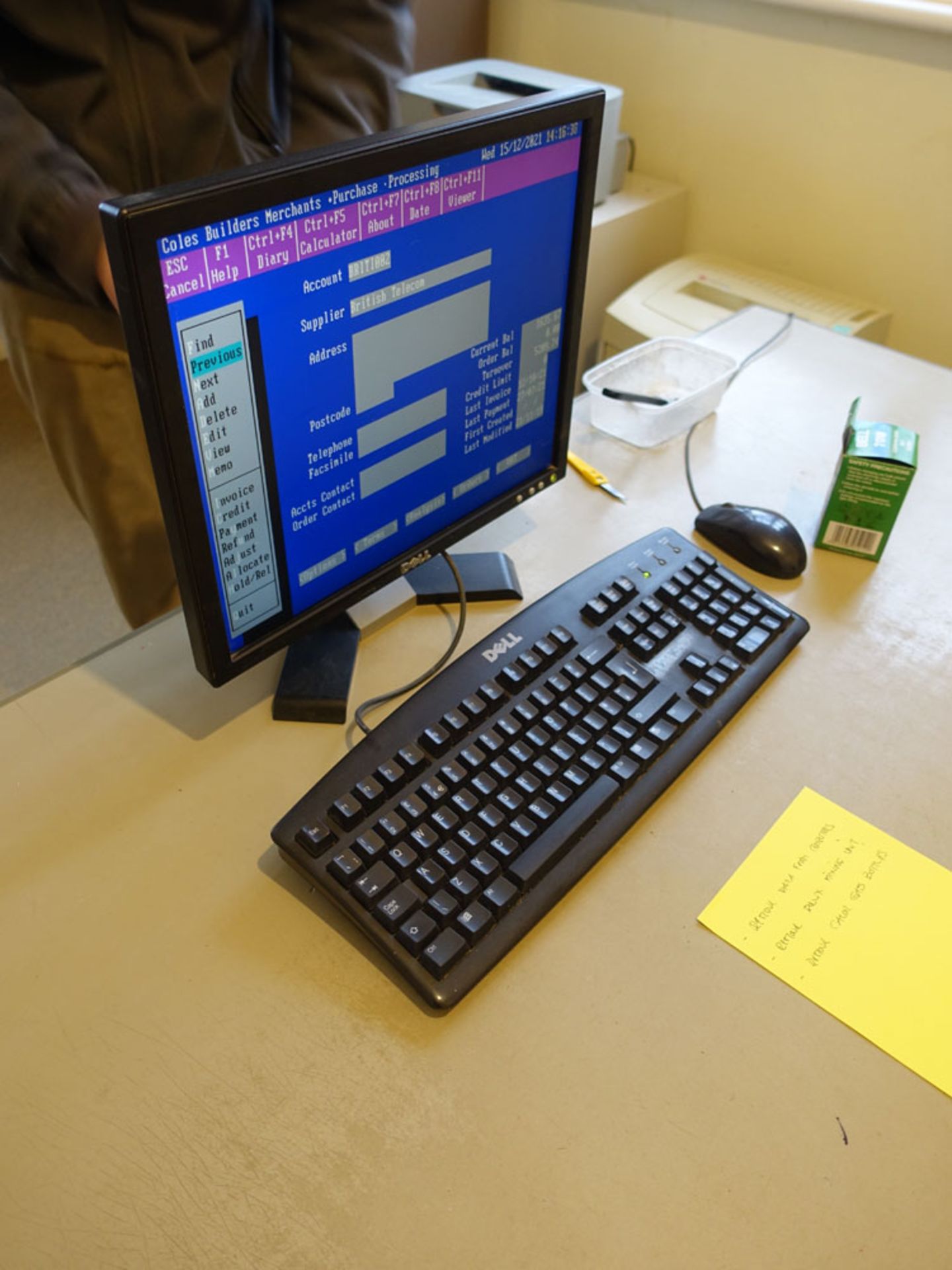 Two desktop computers, Samsung Xpress printer, Citizen Swift 240 Plus printer and a Samsung printer