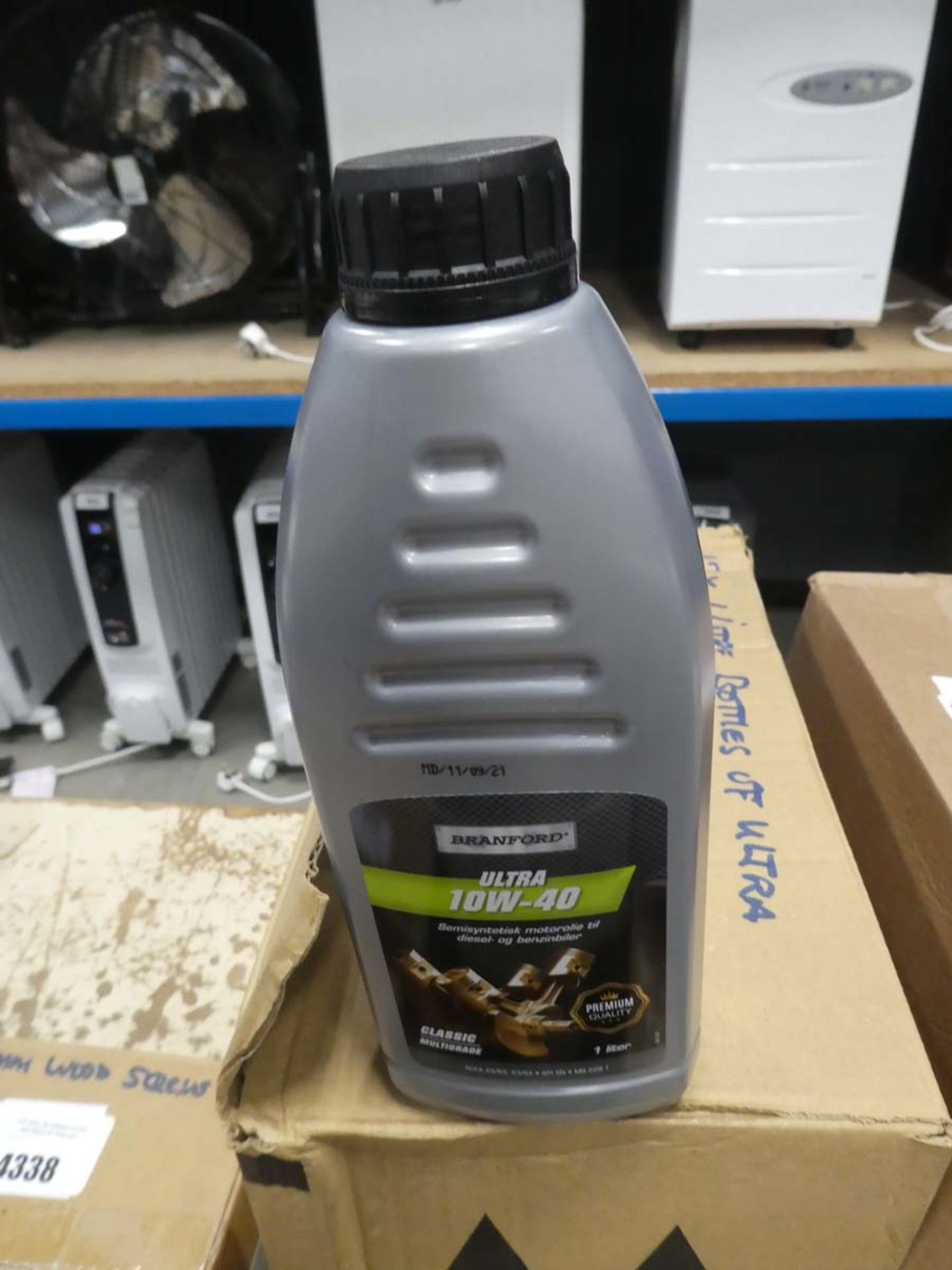 Twelve 1L bottles of Ultra 10w-40 motor oil