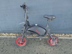 Red and black Jetson electric bike with charger