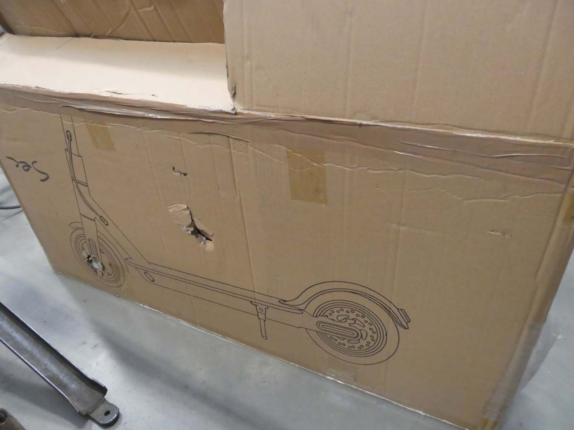 Boxed electric scooter