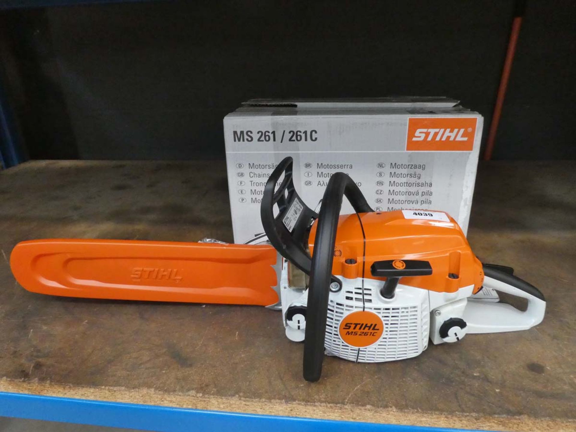 Stihl MS261C petrol powered chainsaw