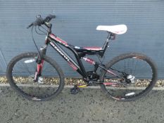 Black and red gents mountain bike