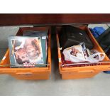 2 boxes containing a large quantity of vinyl records